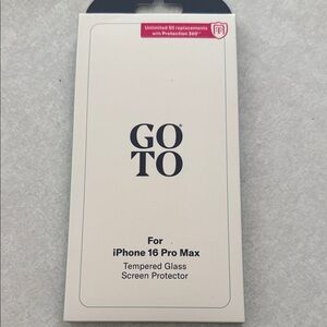 Go-To Tempered Glass Screen Protector for iPhone 16 Pro Max - Cream